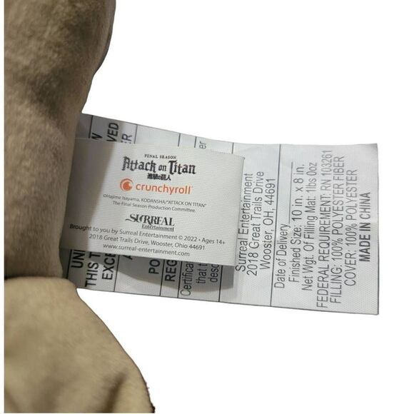 Attack On Titan Armin Shaped Pillow Crunchyroll Final Season Plush Anime - Picture 5 of 5